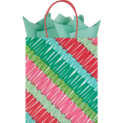 Holiday Fringe Large Kraft Tote