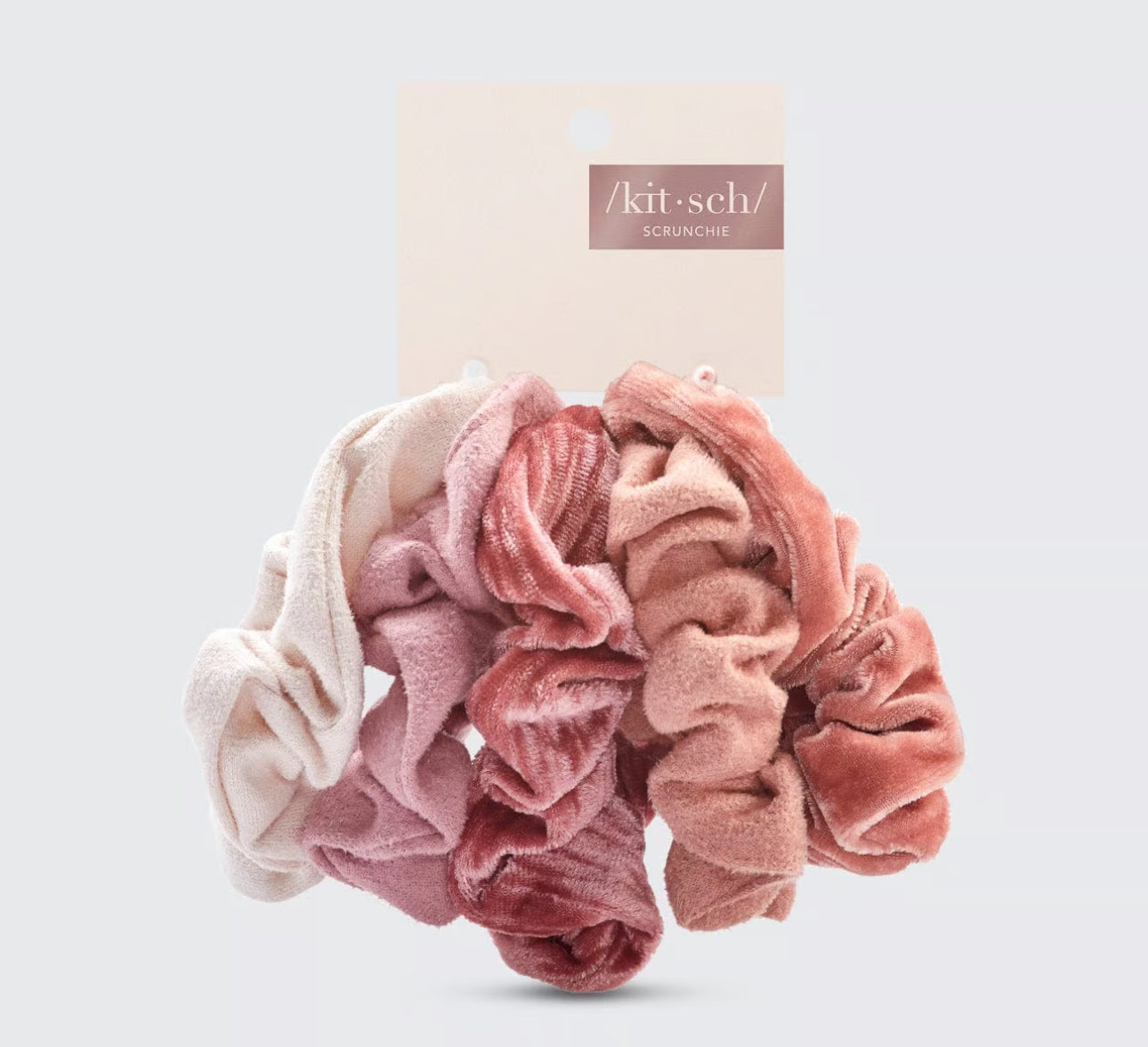 Velvet Scrunchie Set | Blush