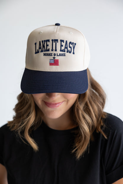 Lake It Easy Vintage Trucker Hat