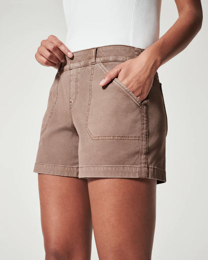 Spanx Twill Shorts 4" | Cedar