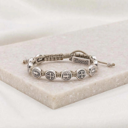 Benedictine Blessing Bracelet Silver