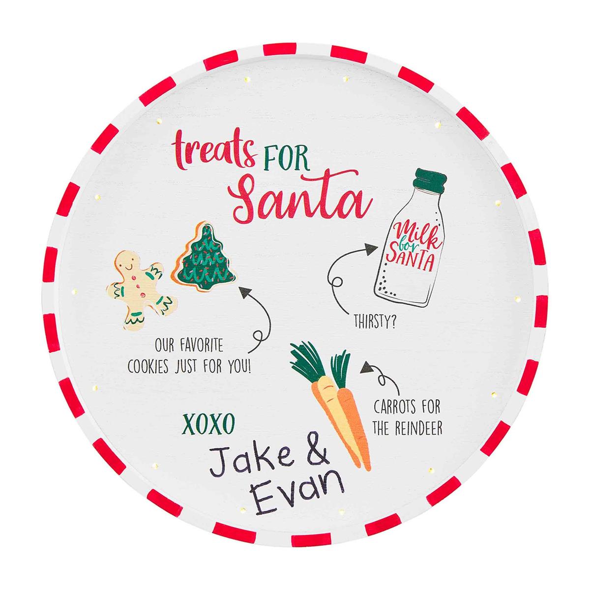 Treats For Santa Light Up Plate