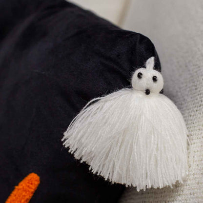 Boo Ghost Tassel Pillow