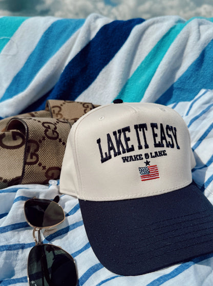 Lake It Easy Vintage Trucker Hat