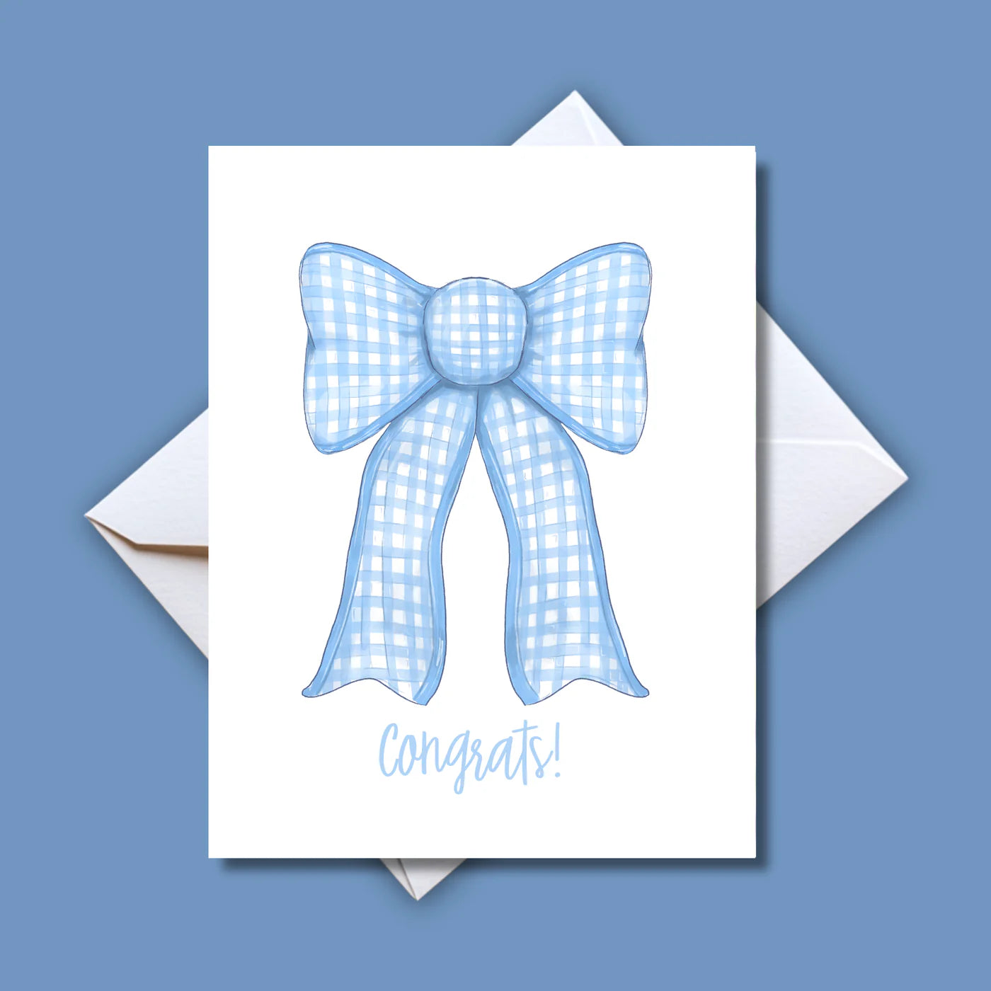 Blue Bow Card