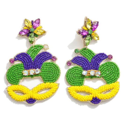 Mardi Gras Mask Earrings