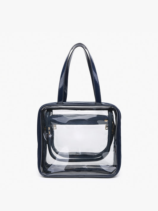 Clear Cosmetic Bag | Navy