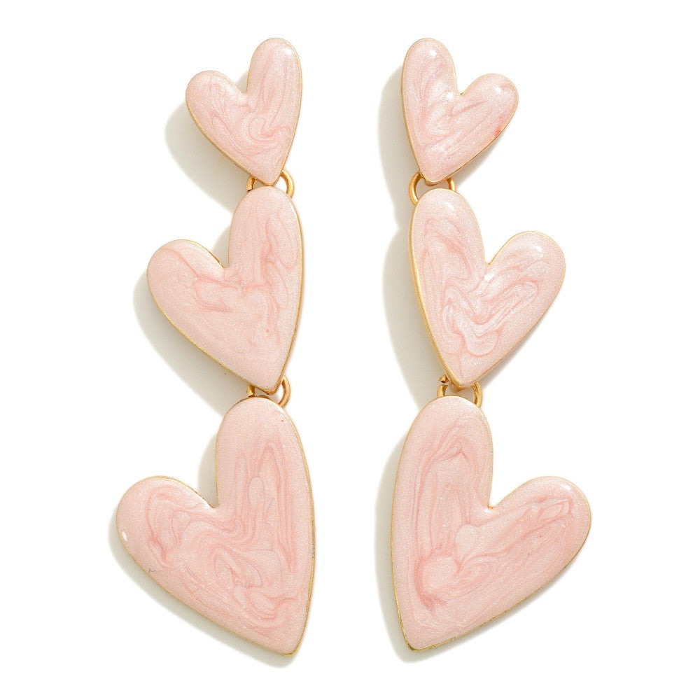 Heart Waterfall Earrings