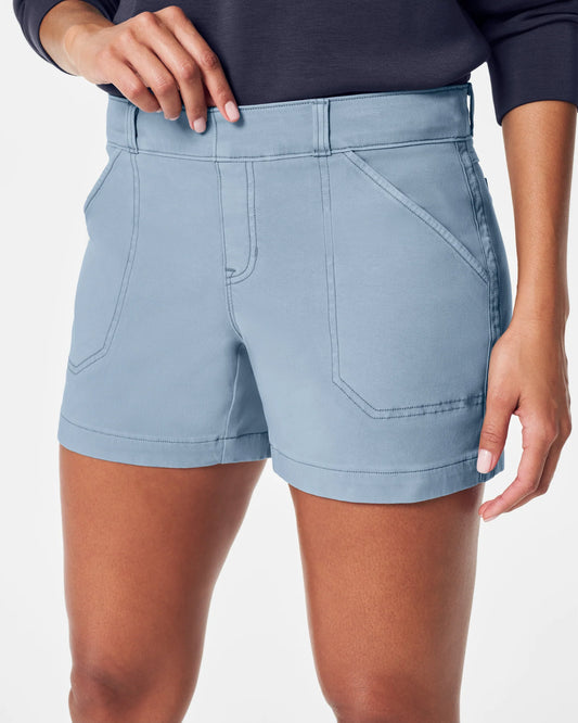 Spanx Twill Shorts 4" | Mountain Blue