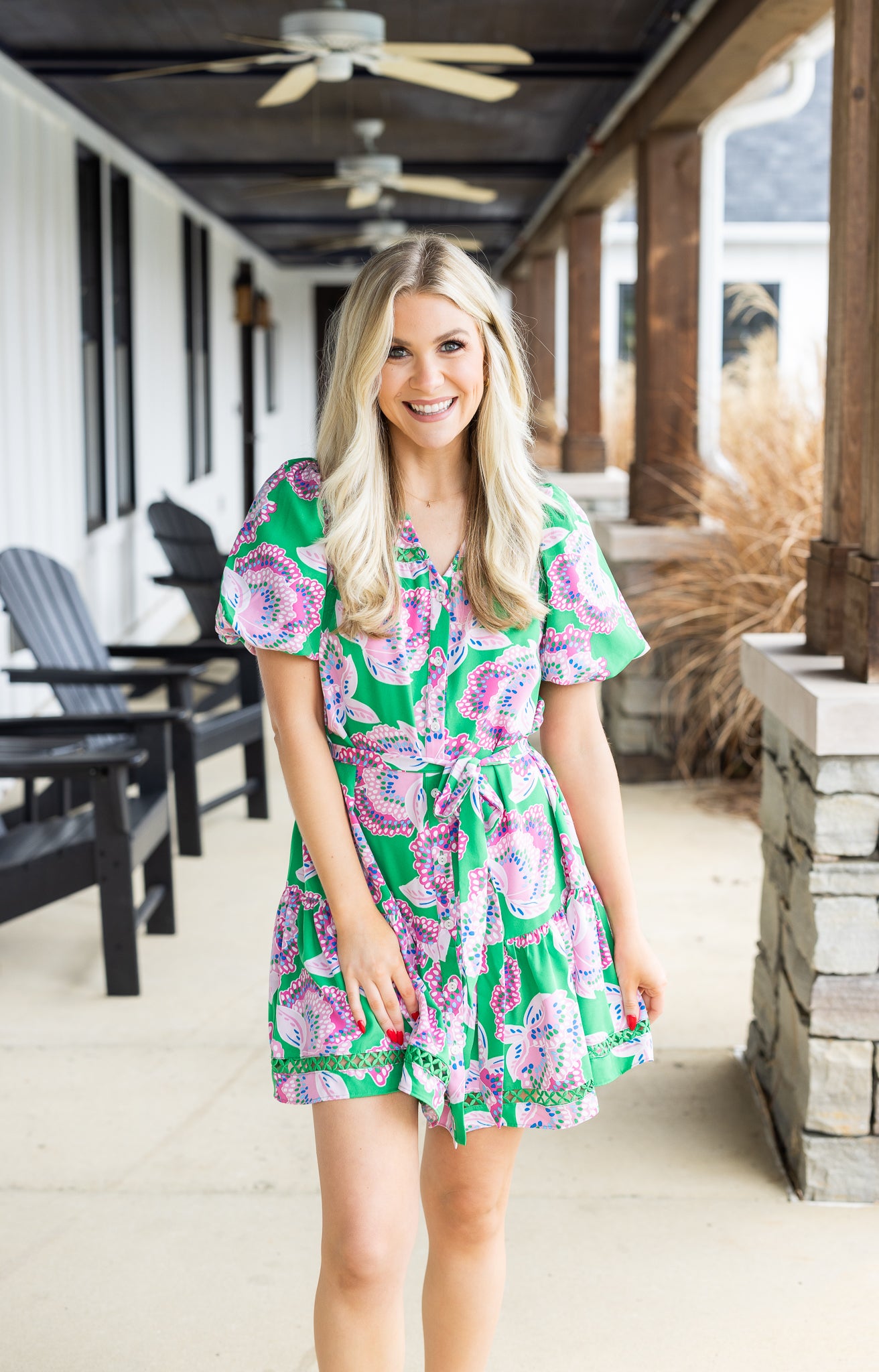 Addison Dress | Petal Tango Green