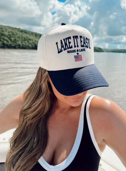 Lake It Easy Vintage Trucker Hat