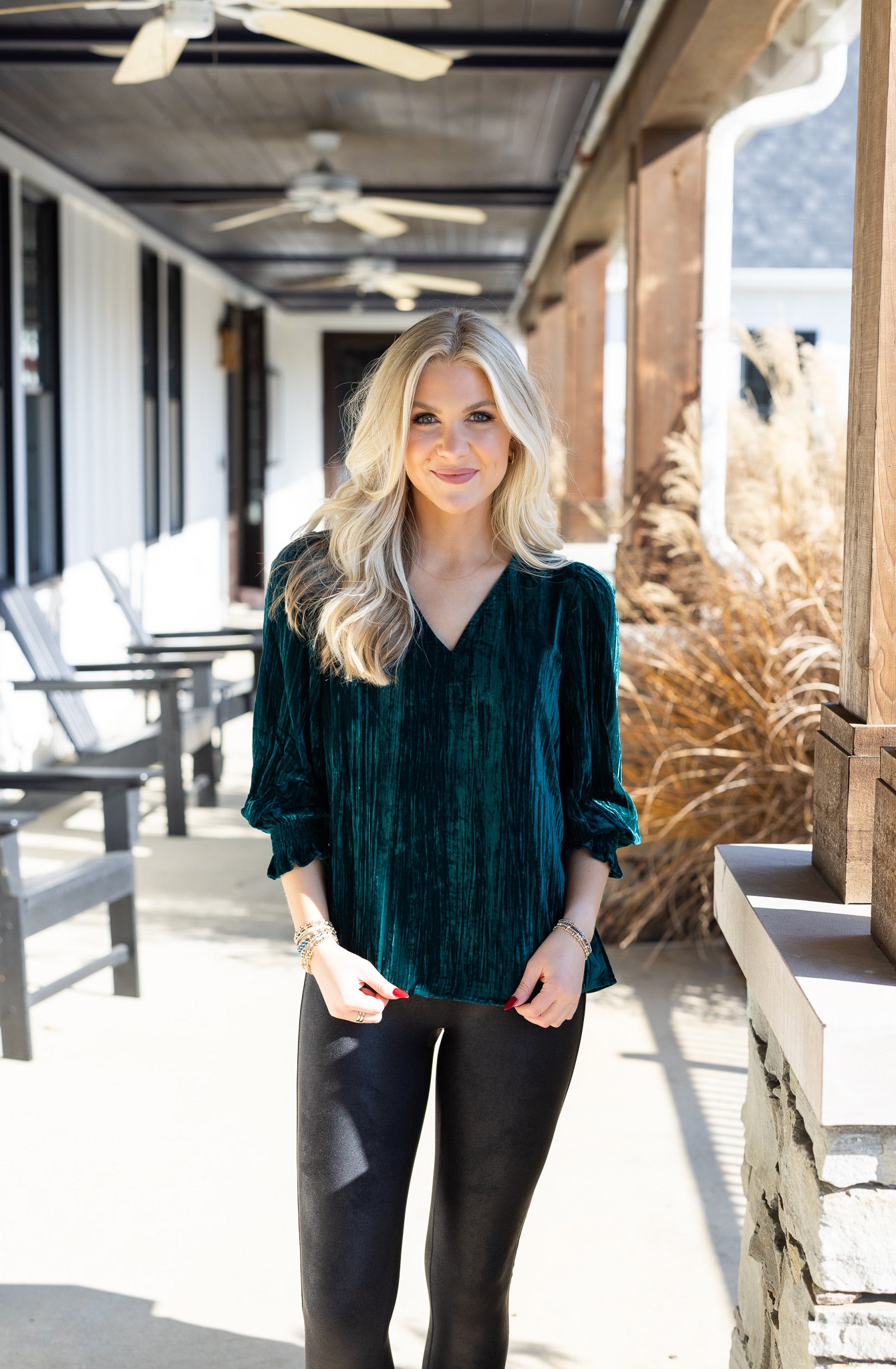 Juliet Top | Velvet Emerald