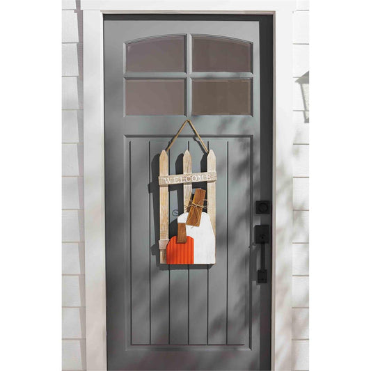 Pumpkin Fence Door Hanger