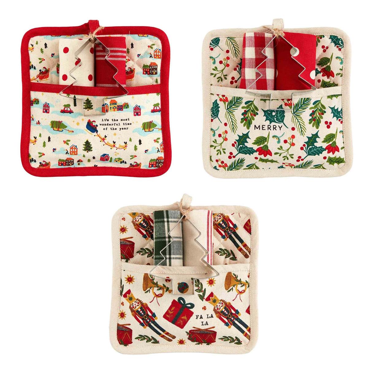 Christmas Pattern Pot Holder Set