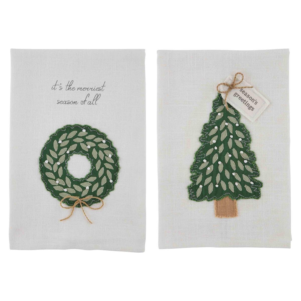 Christmas Knot Applique Towels