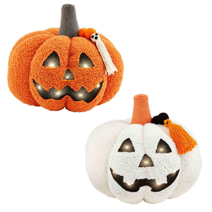 Shearling Light-Up Pumpkins