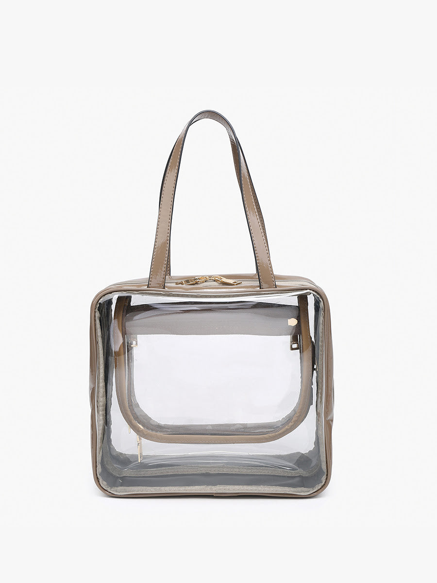 Clear Cosmetic Bag | Taupe