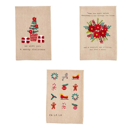 Christmas French Knot Towel