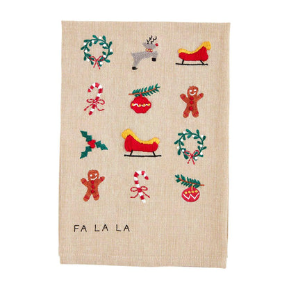 Christmas French Knot Towel