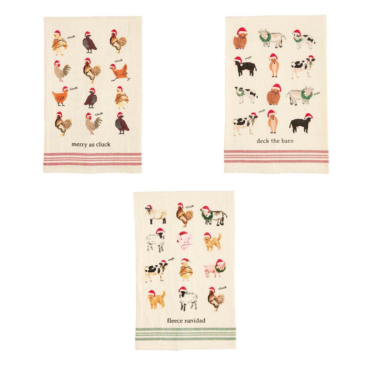 Christmas Multi Animal Towel