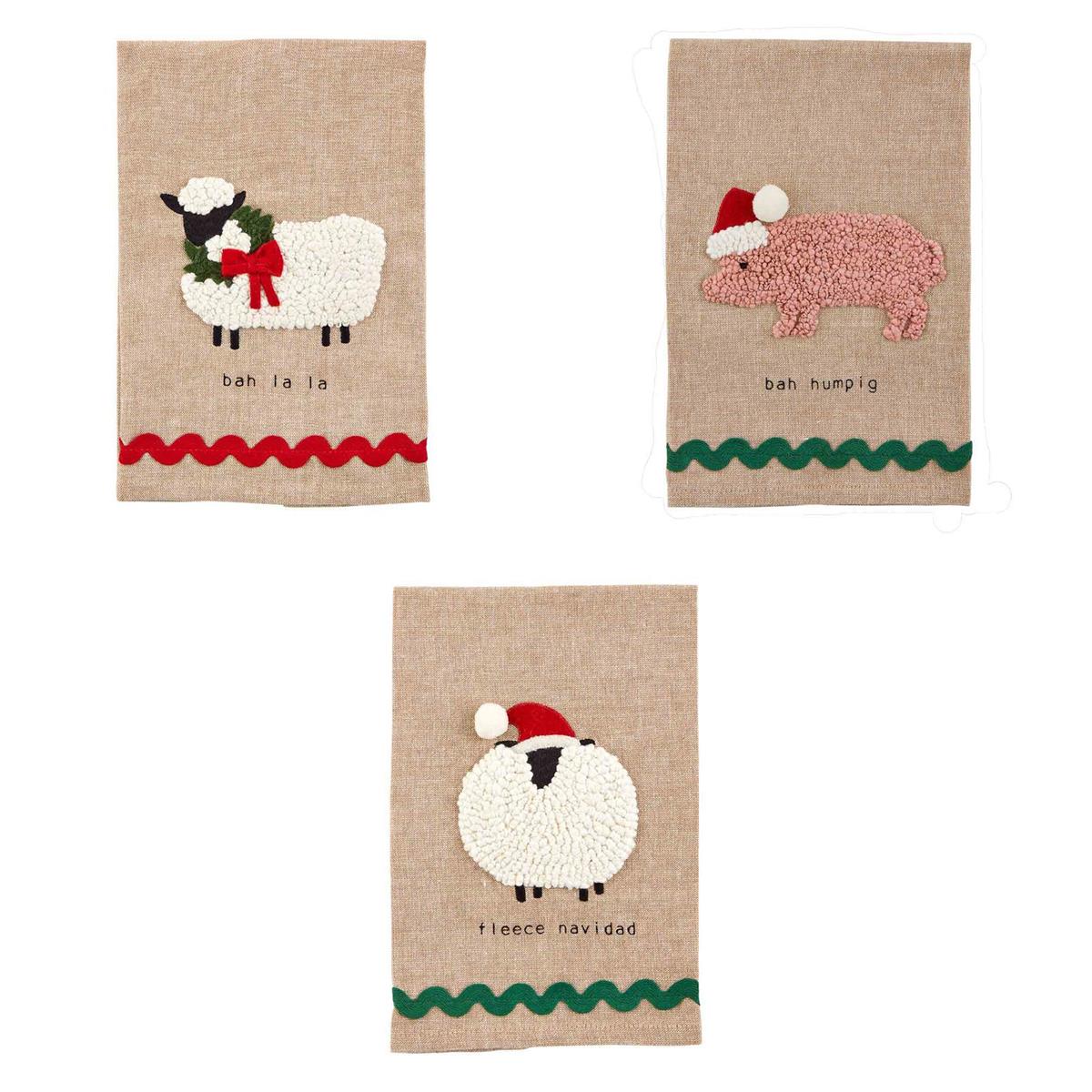 Christmas Animal Pom Towel