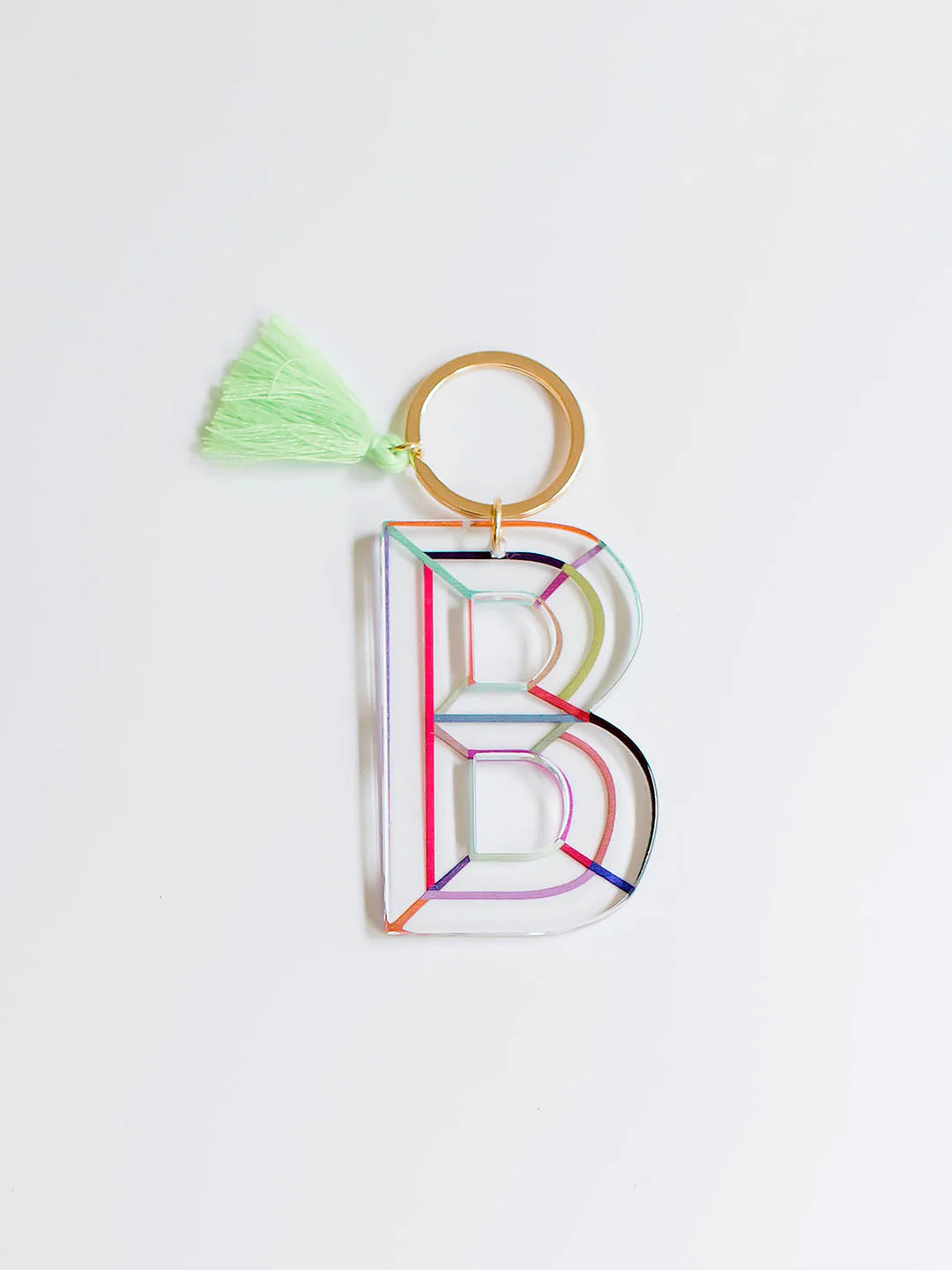 Clean Lines Initial Keychain