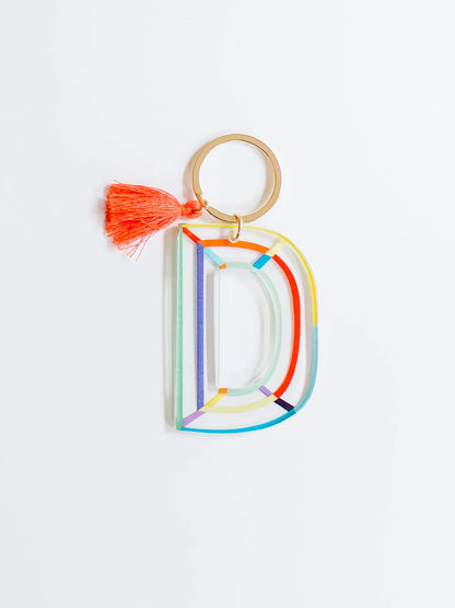 Clean Lines Initial Keychain