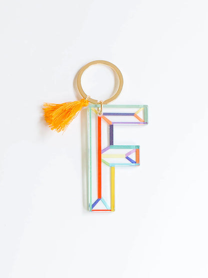 Clean Lines Initial Keychain