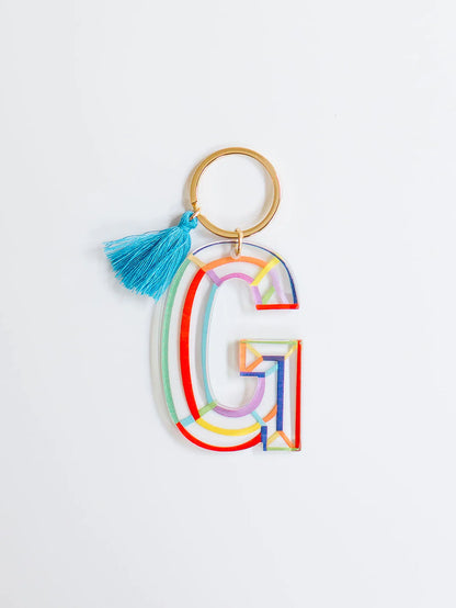 Clean Lines Initial Keychain