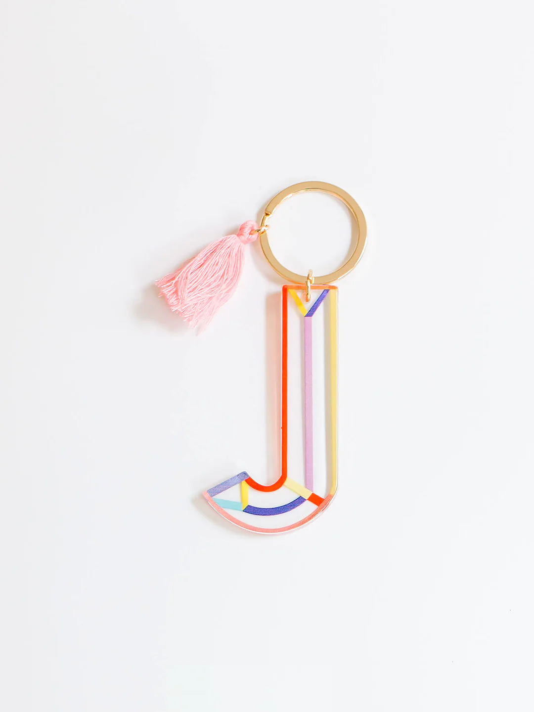 Clean Lines Initial Keychain