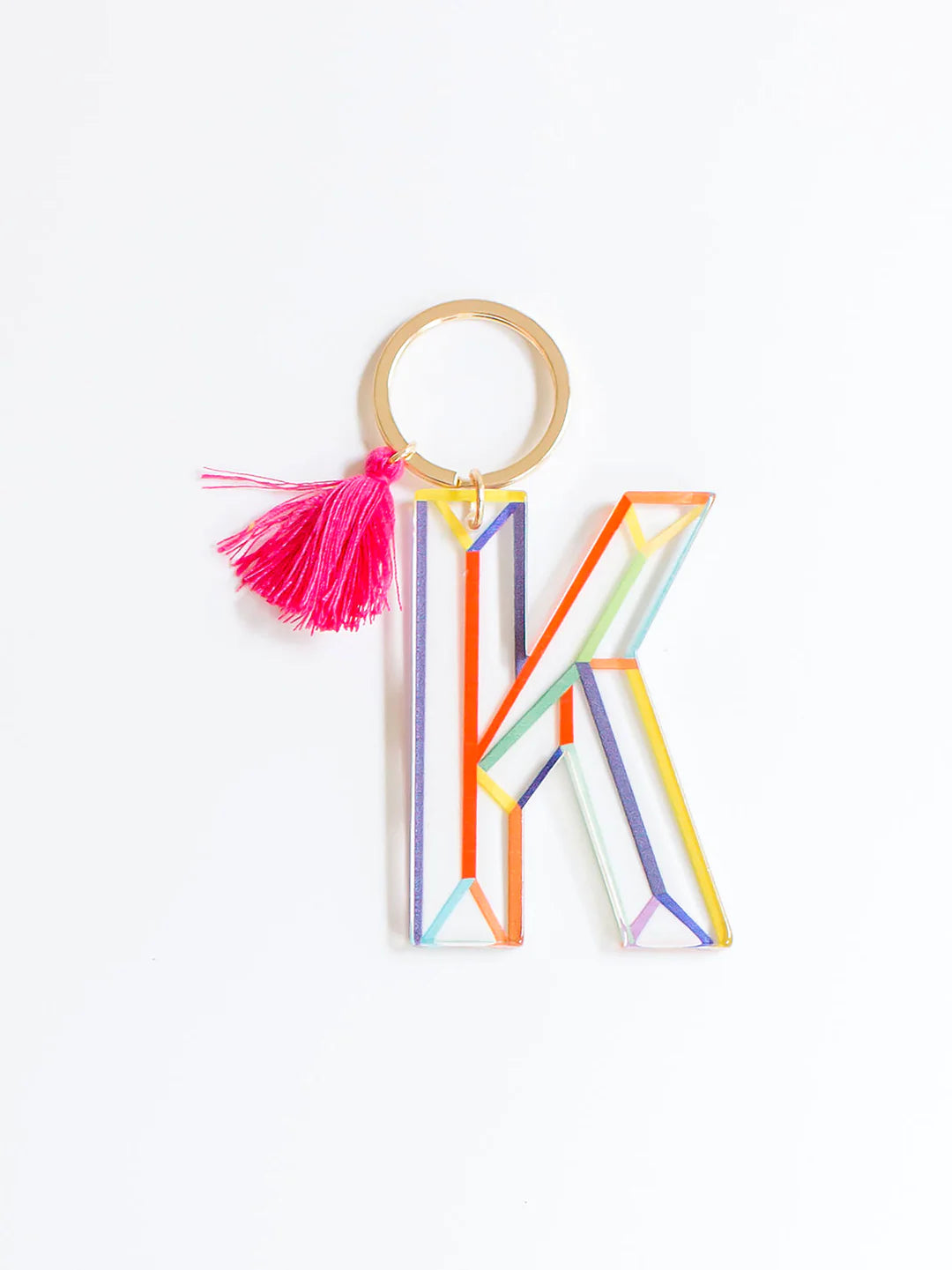 Clean Lines Initial Keychain