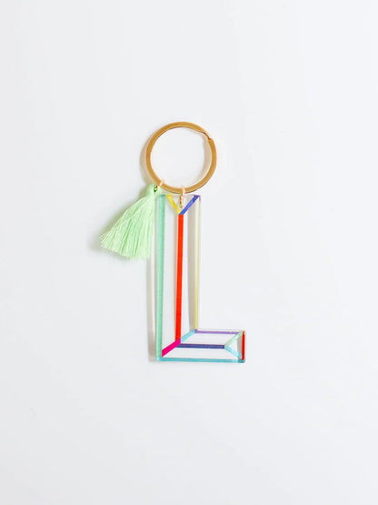 Clean Lines Initial Keychain