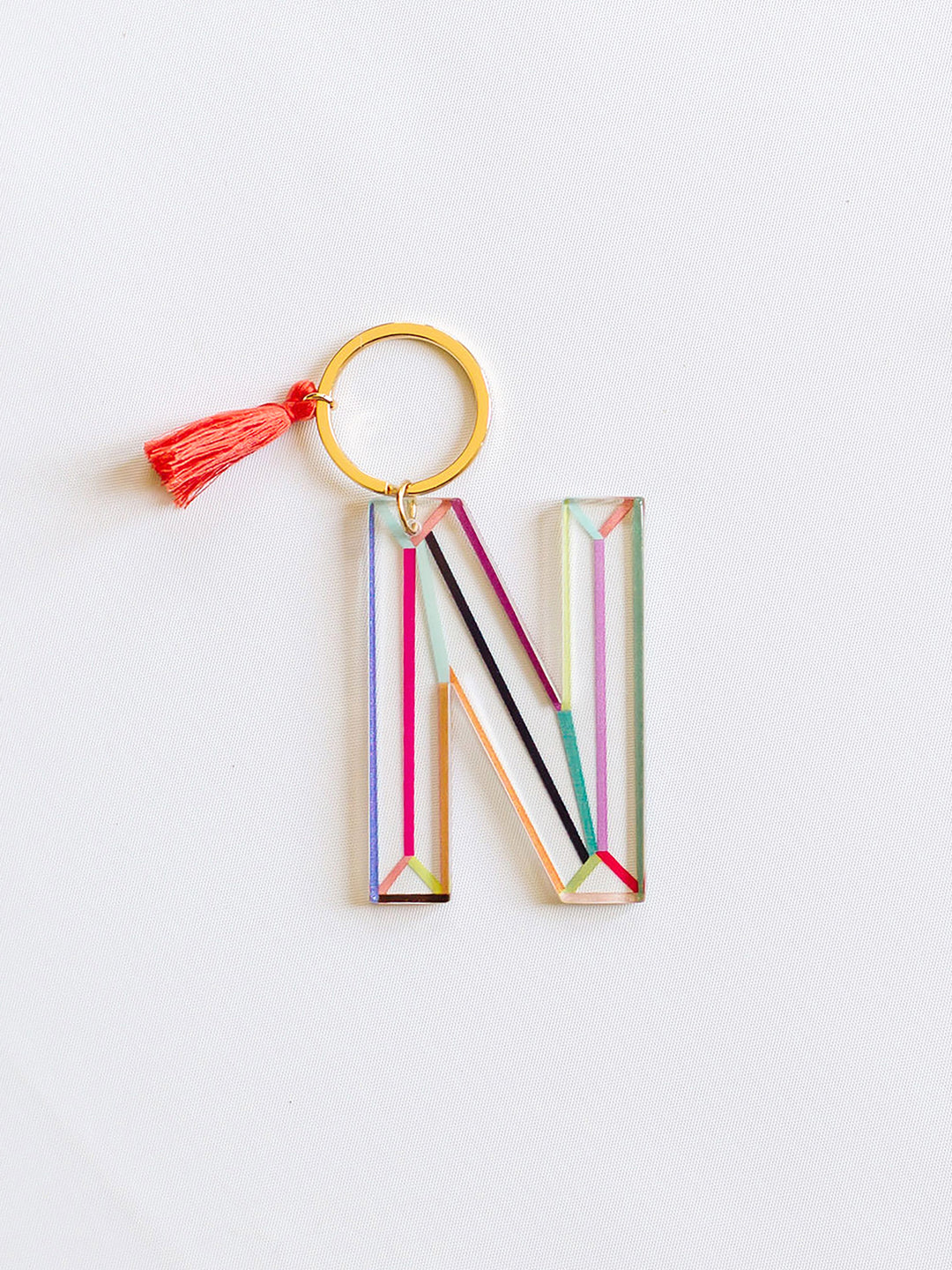 Clean Lines Initial Keychain