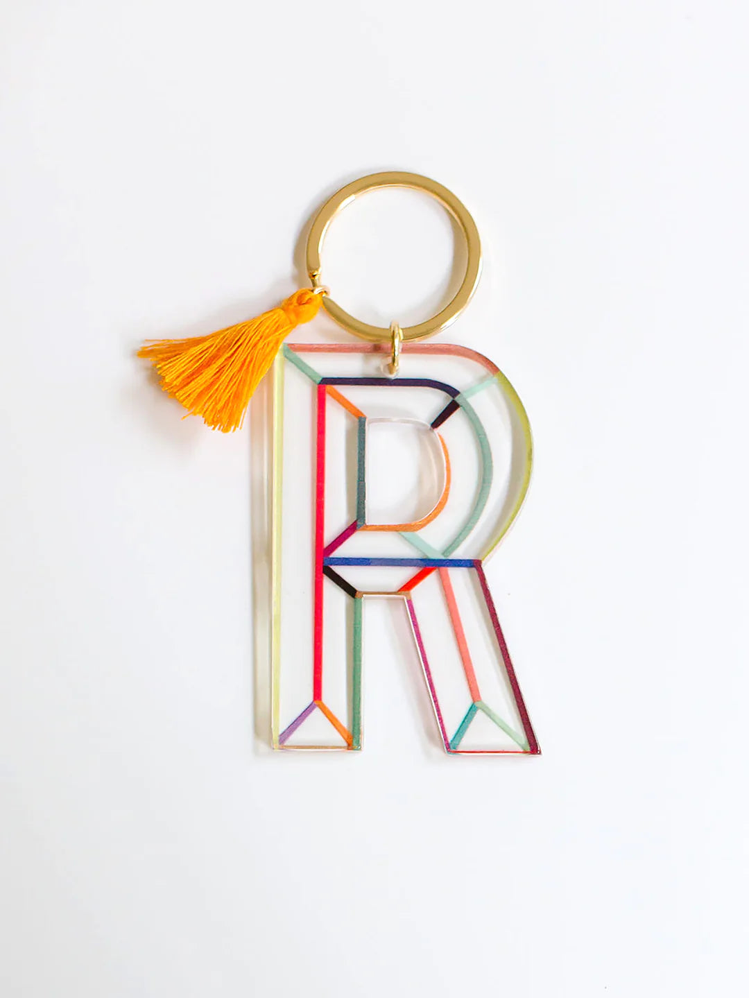 Clean Lines Initial Keychain