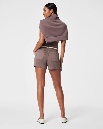 Spanx Twill Shorts 4" | Smoke