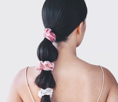 Velvet Scrunchie Set | Blush