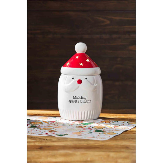 Light-Up Santa Canister