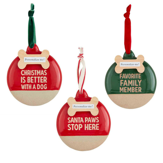 Personalize Me Dog Ornaments