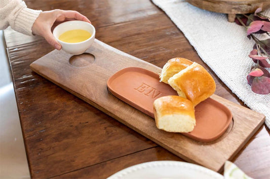 Bread Board Warming Dish Set