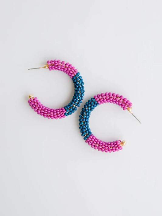 Staci Earrings | Navy Plum