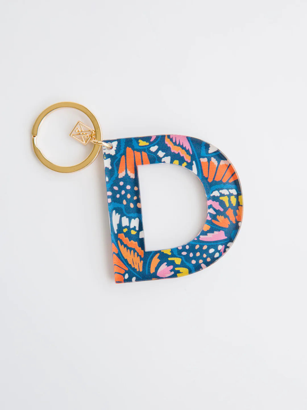 Forever Floral Initial Keychain