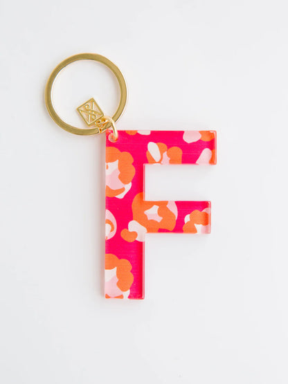 Forever Floral Initial Keychain