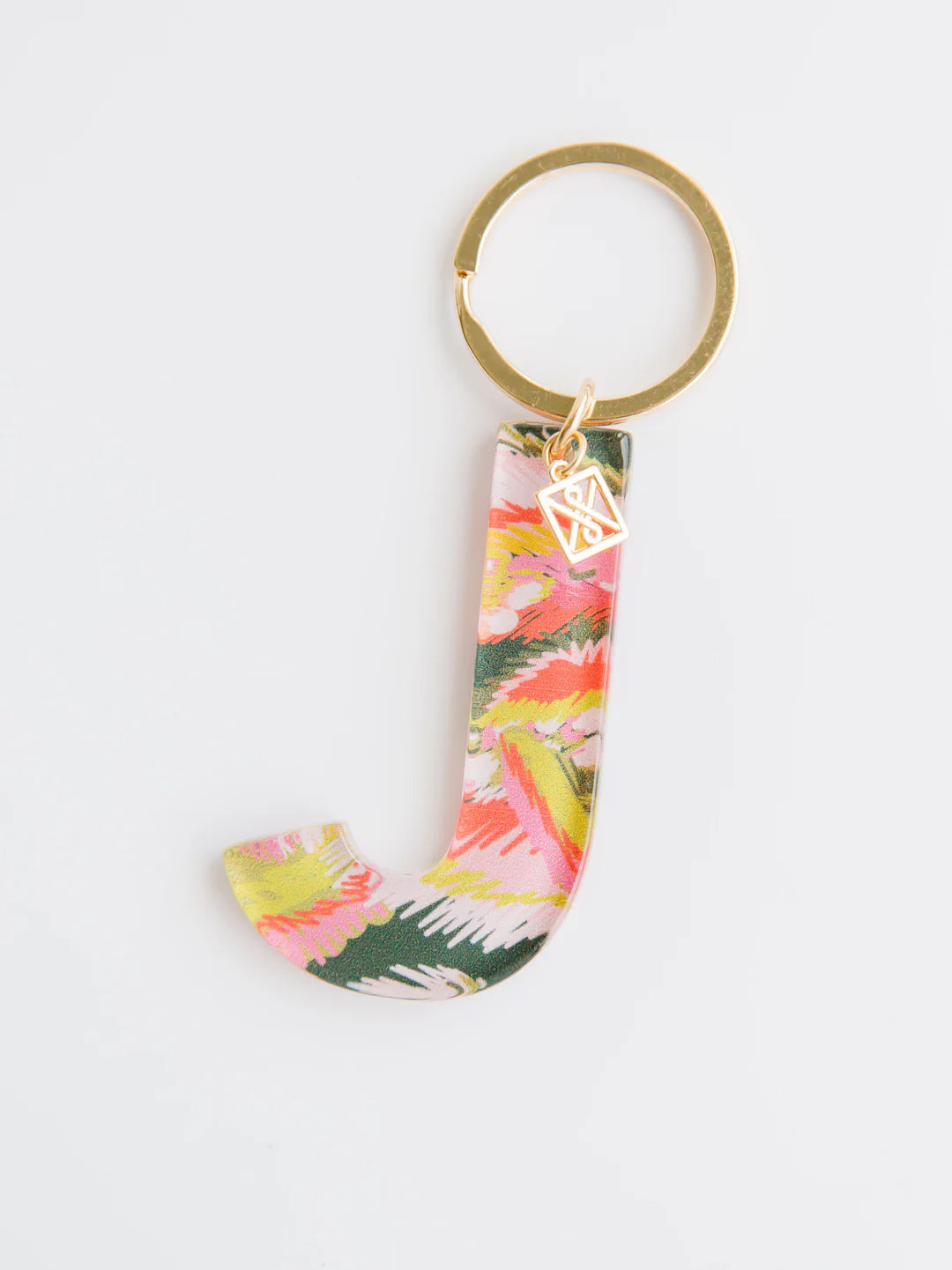 Forever Floral Initial Keychain