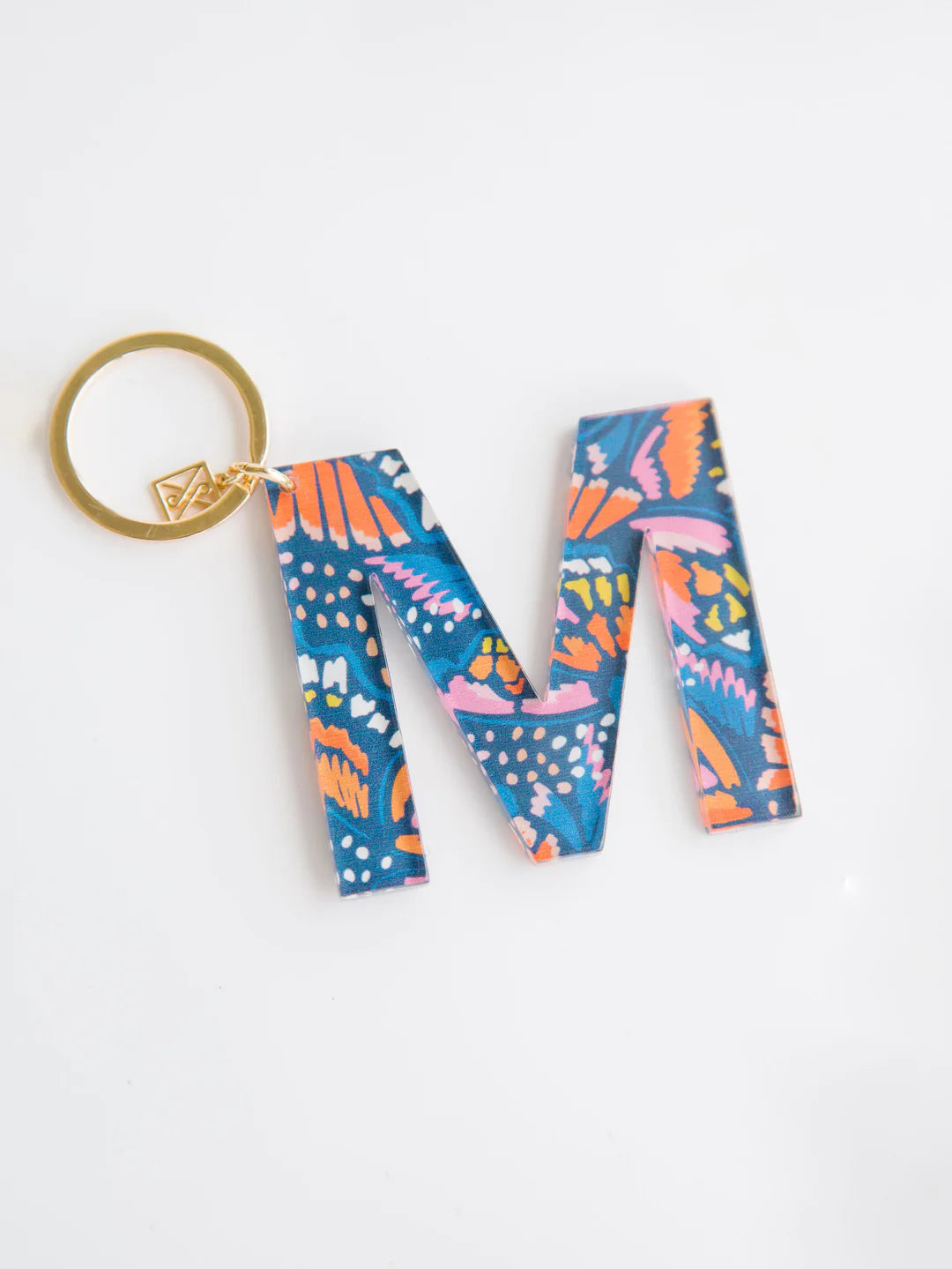 Forever Floral Initial Keychain