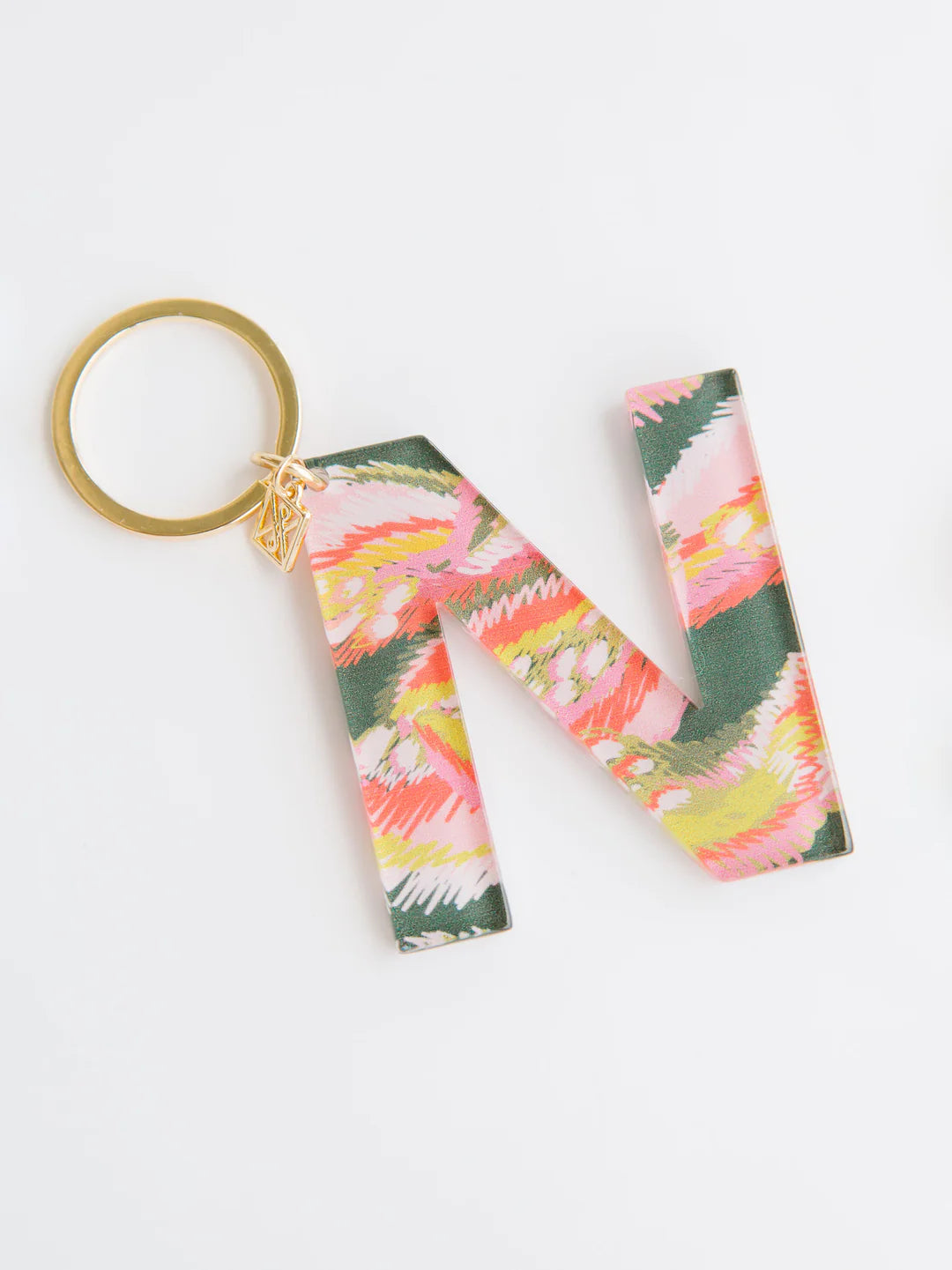 Forever Floral Initial Keychain