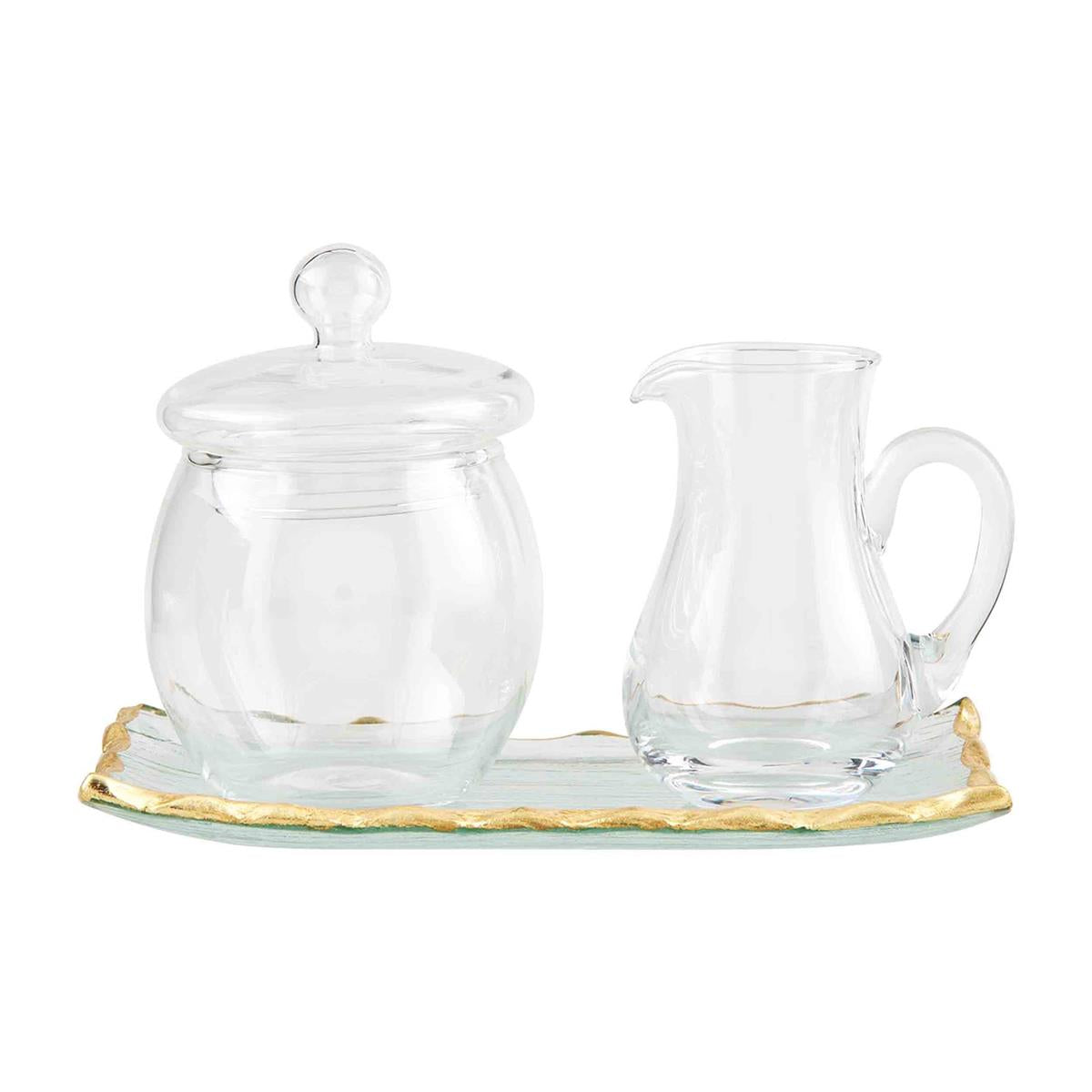 Gold Edge Cream & Sugar Set