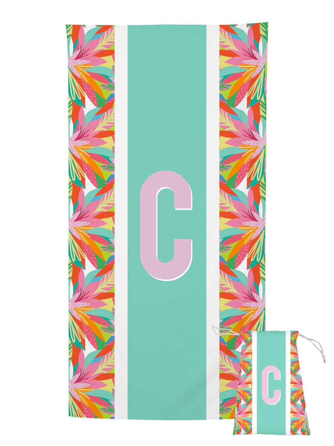 Tropical Initial Beach Towel