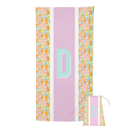 Tropical Initial Beach Towel