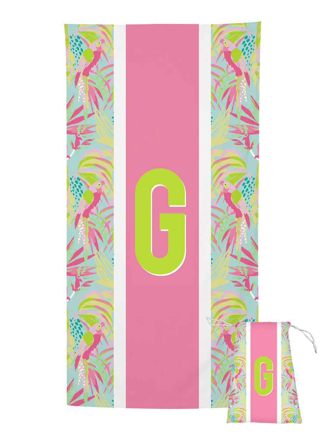 Tropical Initial Beach Towel