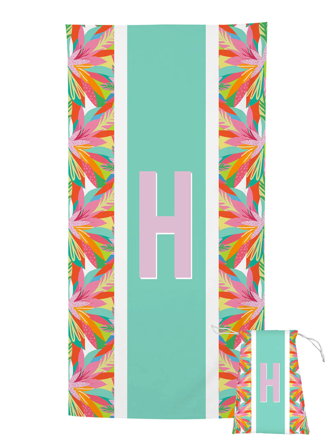 Tropical Initial Beach Towel